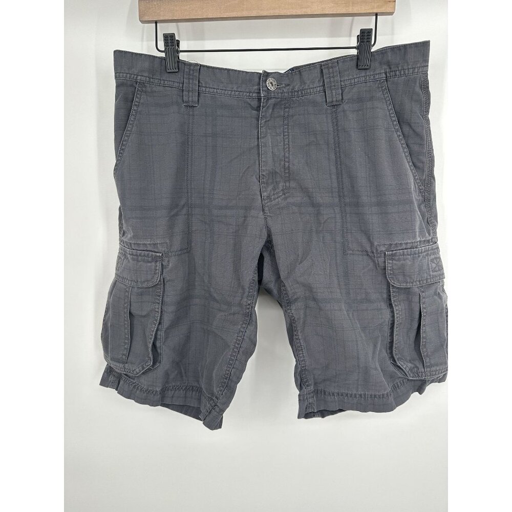 The North Face Men's Cargo Shorts Gray Plaid‎ Size 34 Regular